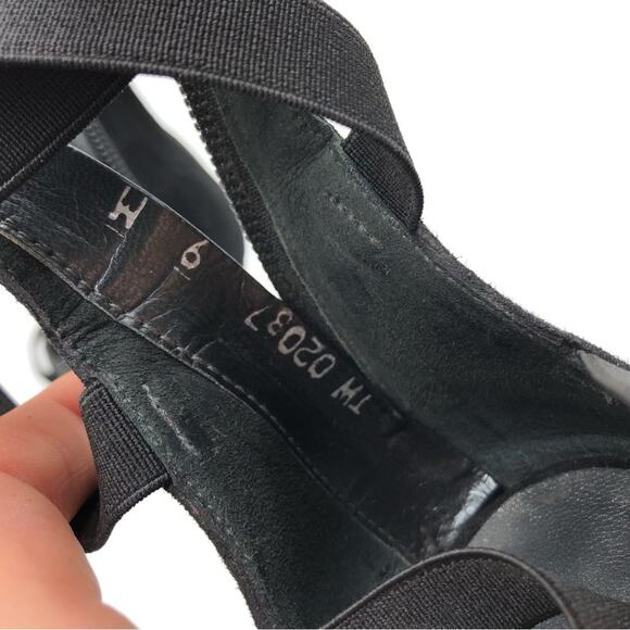 STUART WEITZMAN The Mummy Gladiator Sandal Heel Black Suede 9 - Picture 7 of 12